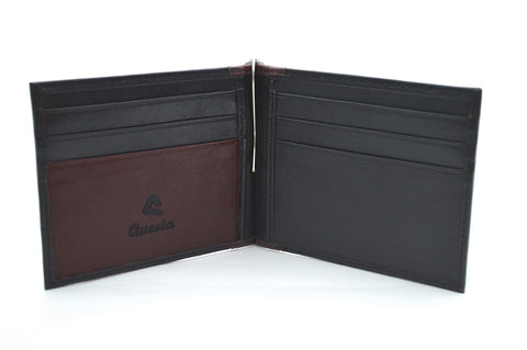 Questa Leather Money Clip Wallet  Vermil
