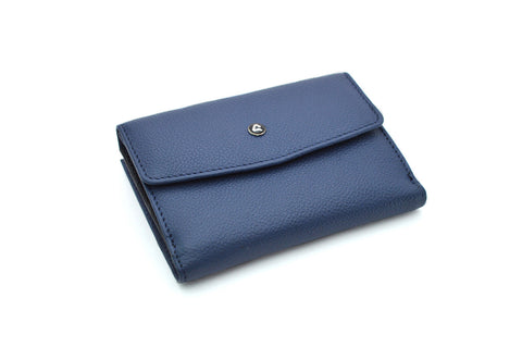 Questa Leather Ladies Purse Lapis