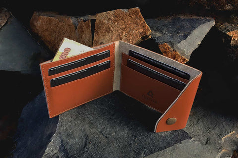 Questa Roots Leather Card Holder Tap Cards Design