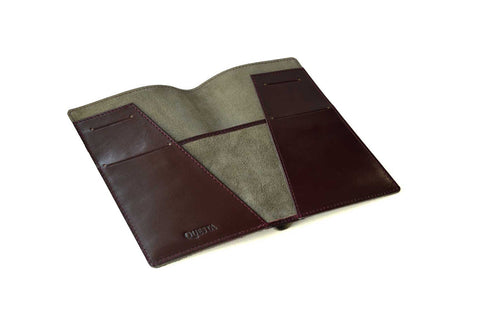 The Aerial Passport Holder Burgundy
