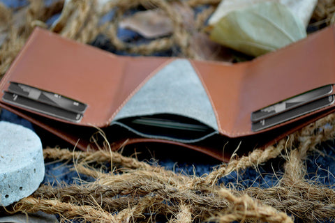 Questa Roots Leather Wallet The Nodule Cards Design
